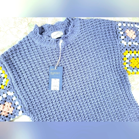 NWT granny knit crochet top size XS - Picture 3 of 6